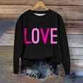 thumbnail image 1 of Meichang T-Shirts à Manches Longues pour Femmes T-Shirts de la Saint-Valentin T-Shirts Graphiques Cœur d'Amour Hauts Mignons T-Shirts de Vacances Col Rond Mode 2025, 1 of 5