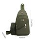 thumbnail image 3 of Mochila de hombro para hombre | Bandolera bandolera ligera e informal | Bolso de moda multiusos | Tela duradera | Viajes y uso diario | 28x16x6cm | Verde Azul Negro Gris, 3 of 6