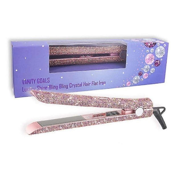 Plancha de pelo profesional de titanio de 2,5 cm (1 pulgada), 2 en 1, para un calentamiento rápido y control del encrespamiento.