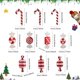 thumbnail image 4 of Colgante de caramelo grande para decoración navideña, suministros de fiesta de año nuevo, decoración de boda, oro pintado en rojo y blanco, 4 of 4