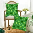 thumbnail image 3 of 2 Pack Waterproof St Patrick‘s Day Pillow Covers 20x20 Inch Lucky Clover Shamrocks Green Leaves Holiday Throw Pillow Cases Spring Farmhouse Decorations Cushion Cover Double Sided, 3 of 6