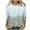 A027-Sky Blue, variant on Womens Christmas Clothes 3/4 Sleeve Christmas Tops for Women Christmas Tree Print Plus Size Trendy Holiday Blouse Tshirts