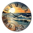 thumbnail image 2 of Designart "Shimmering Sands by the Beach II" Nautical & Beach Oversized Wall Clock, 2 of 5