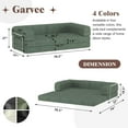 thumbnail image 2 of Memoryfield Convertible Corduroy Sleeper Sofa Bed, Folding Mattress Couch with Fixed-Shape Frame, 3 Seater Fold Out King Size Futon, No Assembly Floor Couch for Living Room Dorm Studio, Green, 2 of 7