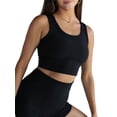 thumbnail image 2 of Yunliwuli Women Tank Tops Solid Color Ribbed Crew Neck Vests Summer Slim Fit Sleeveless Cropped Tops Streetwear, 2 of 6