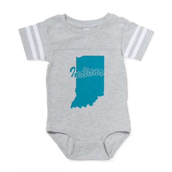 CafePress - 3 Indiana - Cute Infant Baby Football Bodysuit