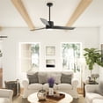 thumbnail image 3 of Hunter 60 inch Bolsa Matte Black Ceiling Fan with LED Light Kit and Handheld Remote, 3 of 15