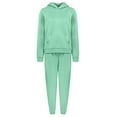 thumbnail image 6 of CILENON Conjuntos De 2 Piezas Para Mujer Women Solid Solor Casual Fashion Long Pants With Thick Long Sleeve Hoodie Suit Casual Outfits for Women Plus Size Sets Travel Outfit(Green,XL), 6 of 6