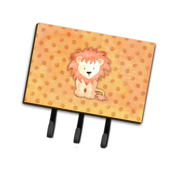 Carolines Treasures BB7374TH68 Polkadot Lion Watercolor Leash or Key Holder Triple Hook multicolor