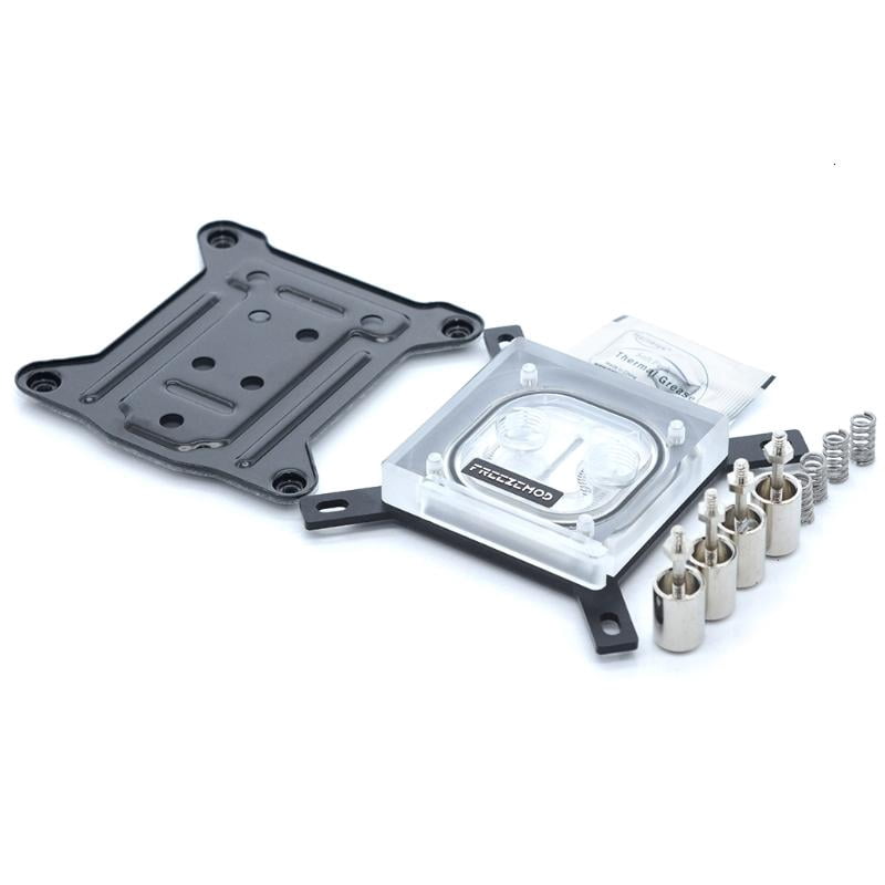 Computer G1/4 Thread Waterblock Acrylic+Copper Water Cooling CPU Cooler Radiator