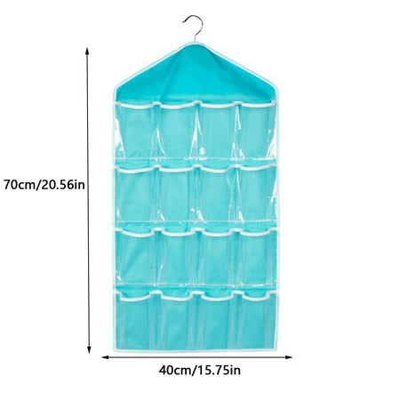 cuyhtdup Storage Box/Bag Clothes Storage Organizer 1x 16 Pockets Door Hanging Bags Home Shoe Rack Hanger Storage Organizer For Underwear Bras