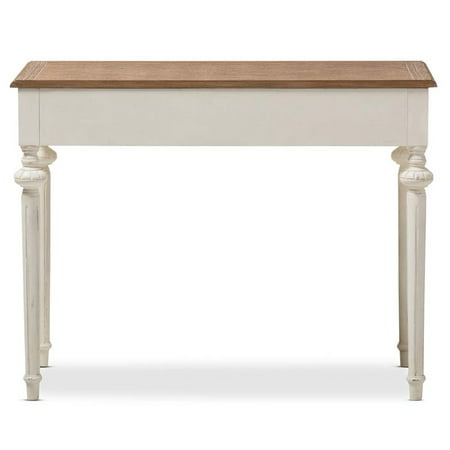 Baxton Studio Marquetterie French, White French Country Writing Desk