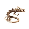 thumbnail image 3 of Figura de dragón de metal, estatua pequeña de dragón, arte mítico chino único, artesanía de té bronce, 3 of 9