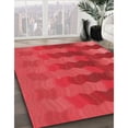 thumbnail image 3 of Ahgly Company Tapis d'Intérieur Lavable en Machine Carré Rouge Transitionnel, 6 Pieds Carré, 3 of 7