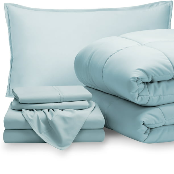 Bed In A Bag Twin Xl Comforter Set, Light Blue Comforter Set Twin Xl