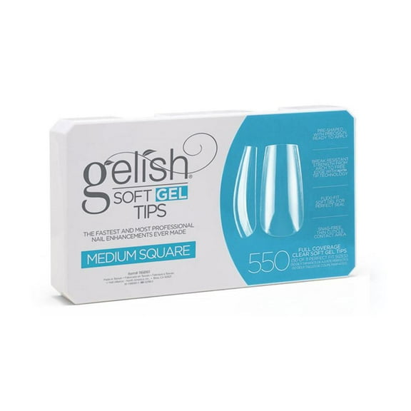Gelish - Soft Gel Tips - Medium Square 550CT