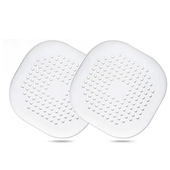 QLFSCXG Drain Hair Catcher Square Silicone Trap Shower Drain Cover With Suction Cups for Bathroom Bathtub Kitchen Filter Flat Strainer 2 Pack Home Kitchen