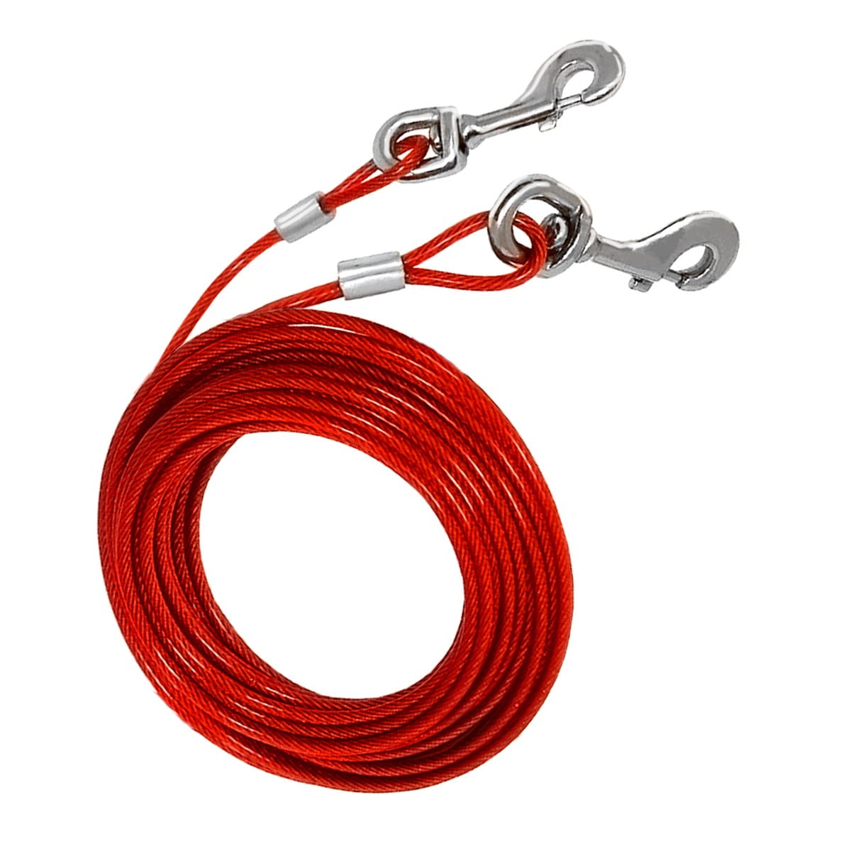 X Pet Super Cable Dog TieOut Cable, Red, 10ft, Rated for 600 lbs