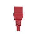 thumbnail image 3 of Monoprice Power Extension Cable / Cord - 10 Feet - Red | 12AWG 20A (IEC 60320 C19 to IEC 60320 C20), 3 of 6