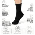 thumbnail image 4 of YOMYM 8 Pairs Crew Socks Casual Calf Socks, Athletic Cushion Running Sock for Womens, Black, 4 of 7