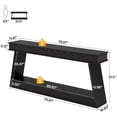 thumbnail image 5 of 70.9" Extra Long Farmhouse Console Table - 2-Tier Wood Entryway Table With Storage, Narrow Sofa Table Behind Couch For Living Room Hallway (Black), 5 of 9