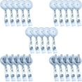 thumbnail image 1 of LAICAIW Lot de 25 Moulinets de Badge Rétractables avec Pince, Pinces pour Badges, Moulinet de Badge Rétractable avec Sangle en Vinyle Transparent et Pivot Crocodile, Distributeur Sans Torsion (Transparent), 1 of 6