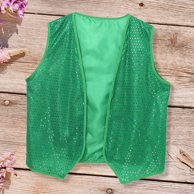 Chaleco del día de San Patricio, accesorio para fotografía, disfraz festivo para adultos, disfraz para espectáculo en escenario L