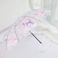 thumbnail image 4 of Sanrio Straight Umbrella Fully Automatic Double Long Handle Umbrella Reinforced Umbrella Children and Students Kulomi Transparent Straight Handle Umbrella, 4 of 5