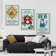 thumbnail image 5 of 3 Panel Alec-Monopolys Never Look Back RENT DUE Nobody Cares Canvas Poster Wall Art Picture Prints Hanging Photo Gift Decor Home Posters Artworks 12x18inch(30x45cm), 5 of 5