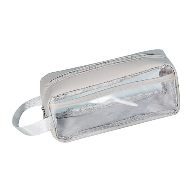 LSLJS Trousse Transparente Grande Capacité Visible, Sac de Papeterie Minimaliste pour Étudiants, Accessoires de Cuisine Maison