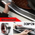 thumbnail image 5 of Car Side Skirt Door Sill Carbon Fiber Silver Protector Edge Guard Strip 3CM*2M, 5 of 11