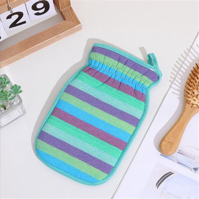 Guantes exfoliantes para el baño | Estropajo de ducha de doble cara | Manopla exfoliante corporal para eliminar la piel muerta | Guantes de limpieza profunda para una piel suave