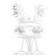 thumbnail image 1 of Conjunto de lencería de encaje con ribete de plumas, cadena con tiras, copa 3/4, sujetador con aros, bragas con liguero para luna de miel, 1 of 6