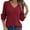 Wine, variant on Hanen Long Sleeve Womens Tops Casual Women's V-neck Brushed Solid Color Long Sleeved Top Athletic Sweatshirts for Women