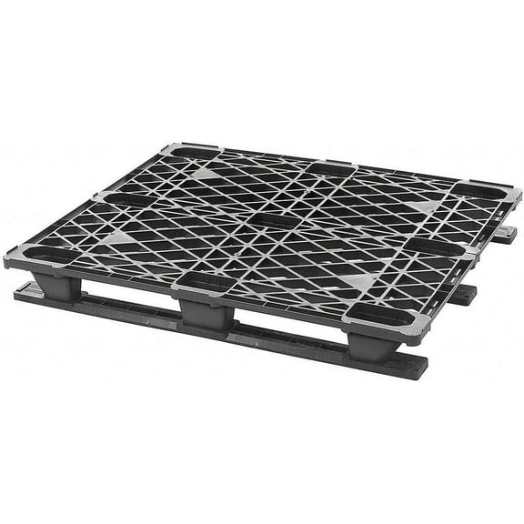 4-Way Stackable Recycled High Density Polyethylene Pallet, 48 inL x 40 inW x 5 5/8 inH-Each