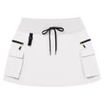 thumbnail image 6 of Nmnitkp Women's High Waisted Drawstring Cargo Skort, Athletic Tennis Skirt with Multi Pockets, for Golf Hiking Outdoor & Casual WearWhite,L, 6 of 7