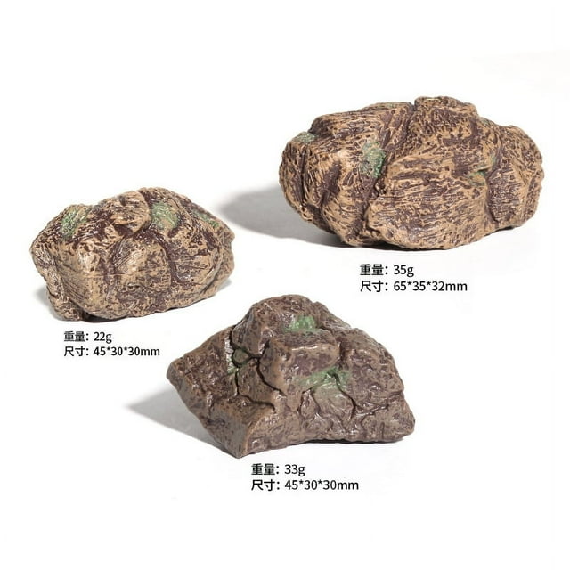 Miangastore 3 Pcs Modèle de Bonsaï en Pierre Réaliste Faux pour Décoration Intérieure et Extérieure Statue en Résine pour Jardin Salon Ornements Modernes