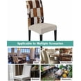 thumbnail image 5 of Stretch Chair Covers Set of 6, Cow Print Western Universal Fit Elastic Decorative Dining Chairs Slipcovers for Wedding, Banquet, Vintage Brown Animals, 5 of 6