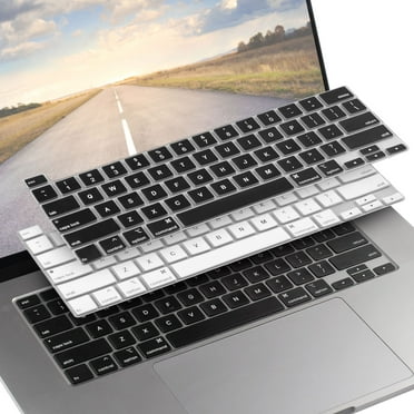 Insten 2 Pack Keyboard Cover Protector Compatible with 2020 Macbook Pro 13", Ultra Thin Silicone Skin, Tactile Feeling, Anti-Dust, Black & White