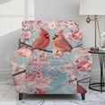 thumbnail image 2 of HELLHERO Cardinal Print Recliner Couch Covers Cherry Blossom Print Lazy Boy Recliner Covers That Stay in Place Dust-proof Fitted Couch Cover for Reclining Couches, 2 of 8