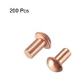 thumbnail image 3 of Uxcell 1/8" x 13/64" Round Head Solid Rivets Fasteners Copper 200Pcs, 3 of 3