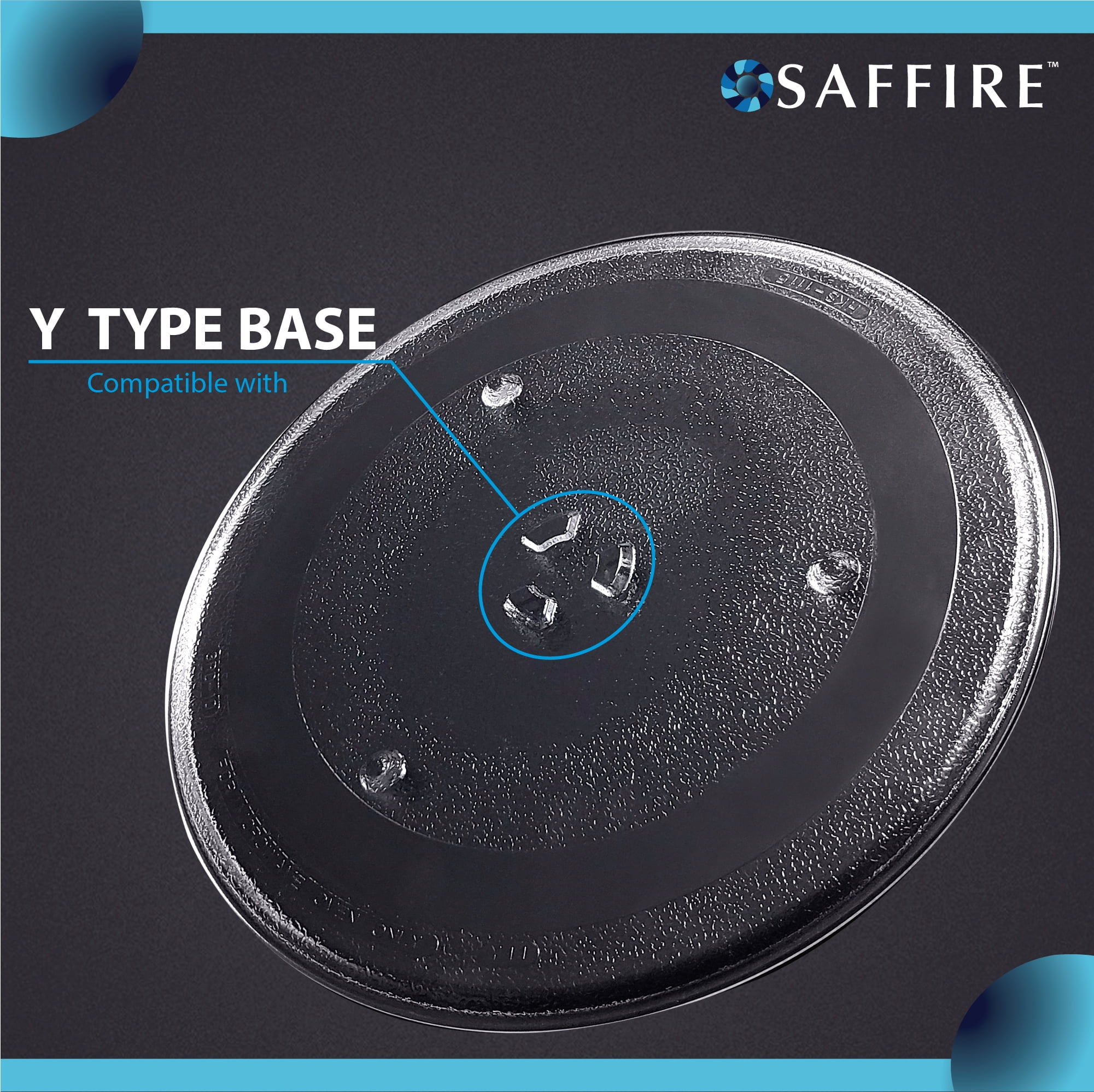 Saffire 12.5"- 31.75 cm Glass Microwave Turntable Plate for GE WB39X10002 and WB39X10003