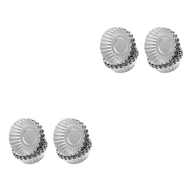 Billuyoard Moldes para tartas de huevo, herramientas de cocina multiusos, forma de flor, molde de taza para hornear grueso, suministros de cocina para Tipo 2 2piezas Billuyoard CBP582527