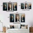 thumbnail image 4 of Designart "Futuristic Fashion Sci-Fi Woman Portrait IV" Surrealism Wall Art Set Of 3 - Transitional Blue Canvas Set For Living Room Decor, 4 of 6
