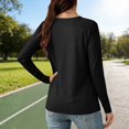 thumbnail image 5 of ZUKMRJPC Women's Workout Shirts Long Sleeve Quick Dry Crewneck Solid Color T Shirts Casual Comfy Running Yoga Gym Athletic Tops, 5 of 8