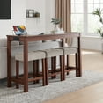 thumbnail image 4 of 59 Inch Bar Table, Dining Table, Sofa Table with Power Outlet, 3 Upholstered Stools, 4 Piece Bar Table and Chair Set for Living Room, 4 of 9