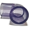 Clear PVC Pipe Fitting (bluish tint) 90 Degree Elbow, Schedule 40/80