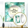 thumbnail image 3 of Designart "Emerald Seaglass Mosaic" Abstract Square Mirror For Wall Decor - Large Green Square Mirror Printed Wall Decor - Modern Square Living Room Mirror, 3 of 5