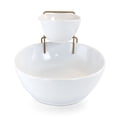 thumbnail image 4 of Gibson Elite Gracious Dining 2 Tier Chip and Dip Server Set with Metal Rack, 4 of 6