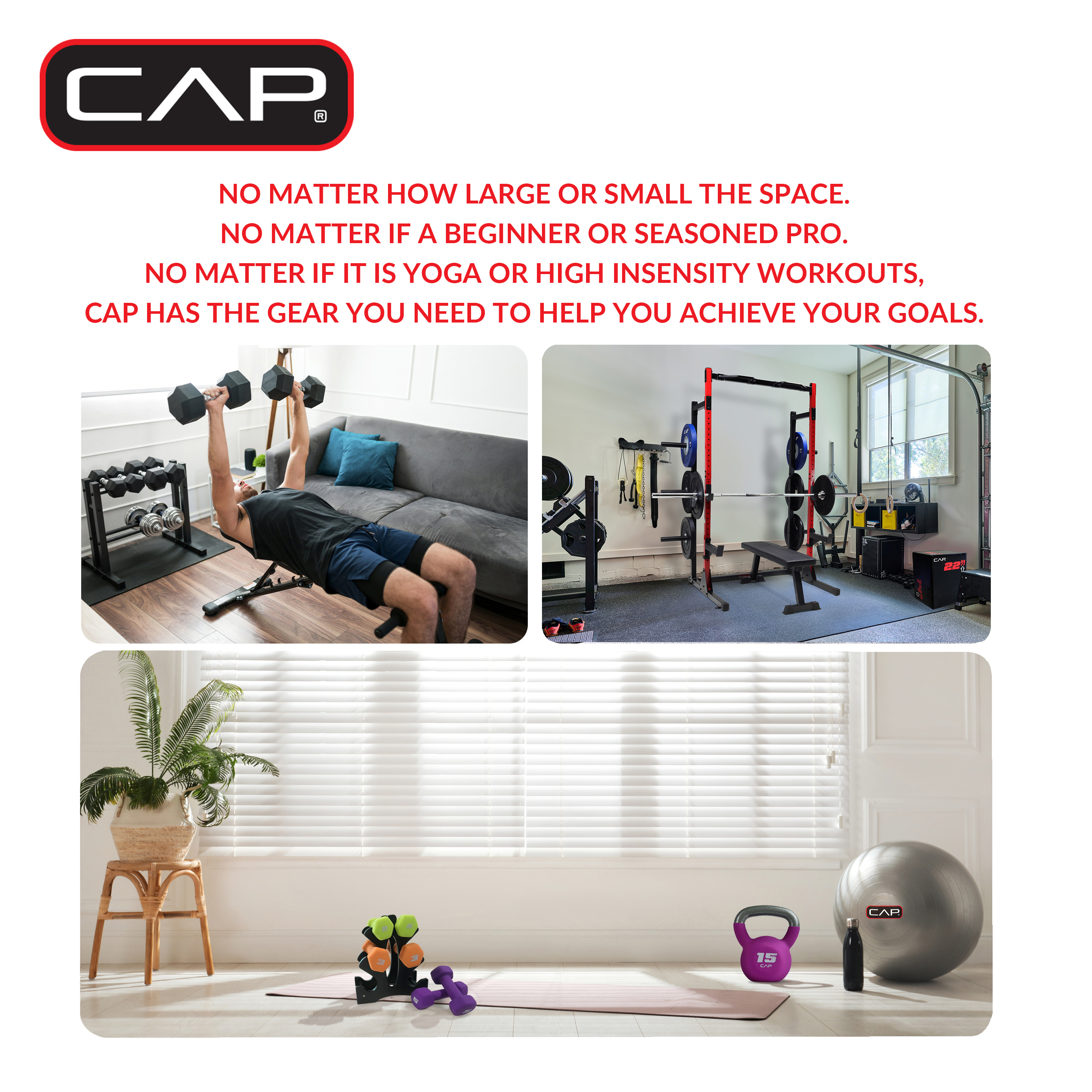 CAP 66lb Adjustable Multi-Use Weight Set photo 7